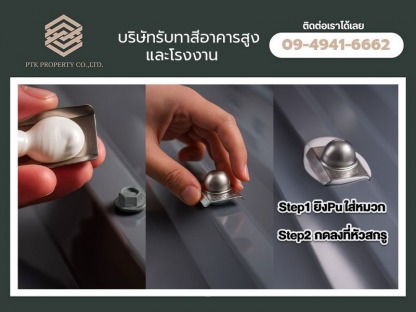 หมวกปิดหัวสกรูกันรั่ว - บริษัทรับทาสีอาคารสูงและโรงงาน